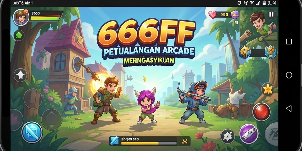 Screenshot dari gameplay seru di dalam 666FF.