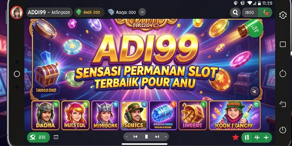 Tampilan gameplay ADI99 yang seru dan penuh warna.
