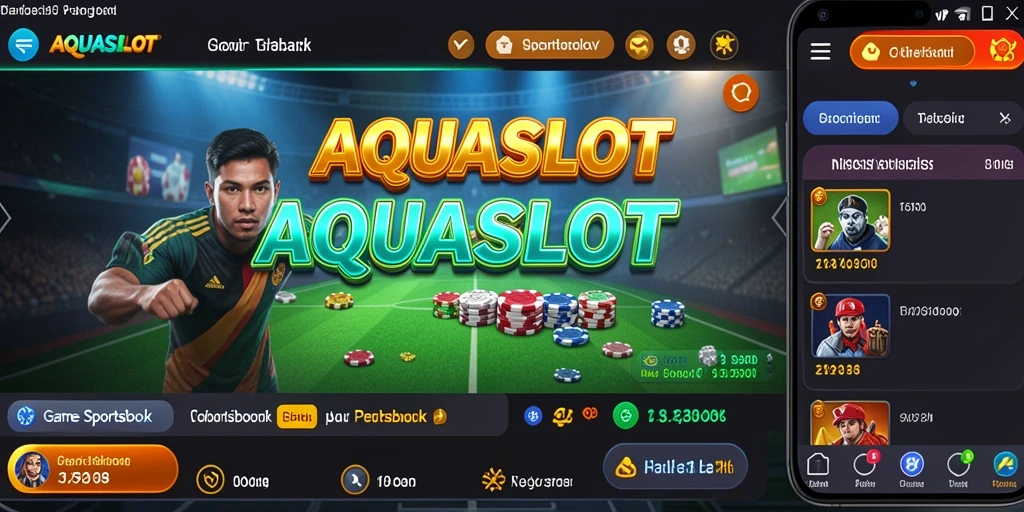 Tampilan screenshot gameplay AQUASLOT yang menarik dan interaktif.