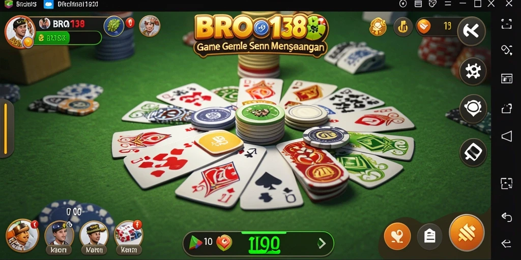 Tangkapan layar menunjukkan gameplay Gaple yang menarik di BRO138.