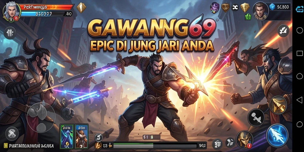 Tampilan seru dari gameplay GAWANG69 dalam pertarungan penuh aksi.