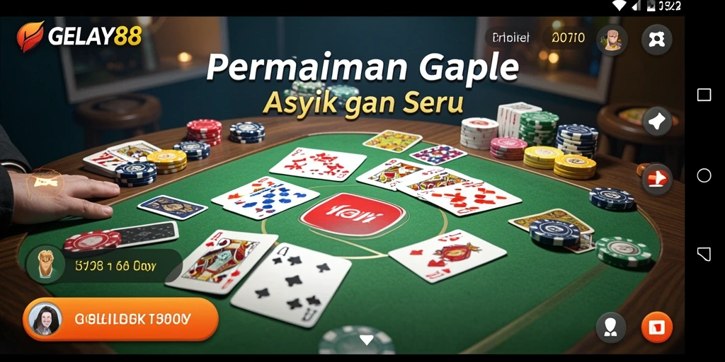 Gameplay seru Gaple di GELAY88.