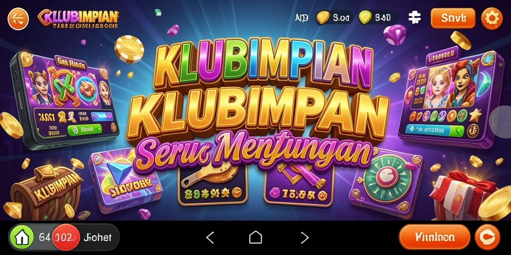 Tampilan gameplay seru dari KLUBIMPIAN yang menampilkan putaran Slot.