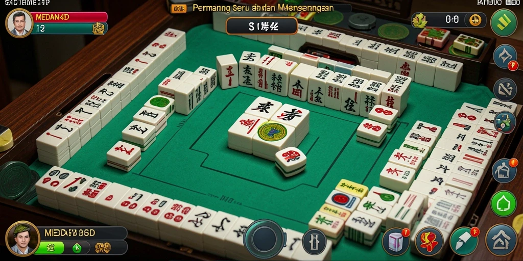 Tangkapan layar permainan MEDAN4D menunjukkan gameplay Mahjong yang mendebarkan.