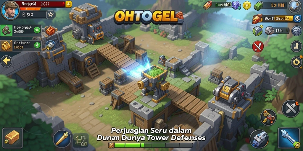 Tampilan gameplay OHTOGEL yang seru dan mendebarkan dalam strategi Tower Defense.