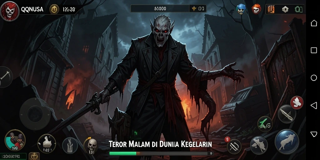 Screenshot menampilkan suasana mencekam dalam game Horror.