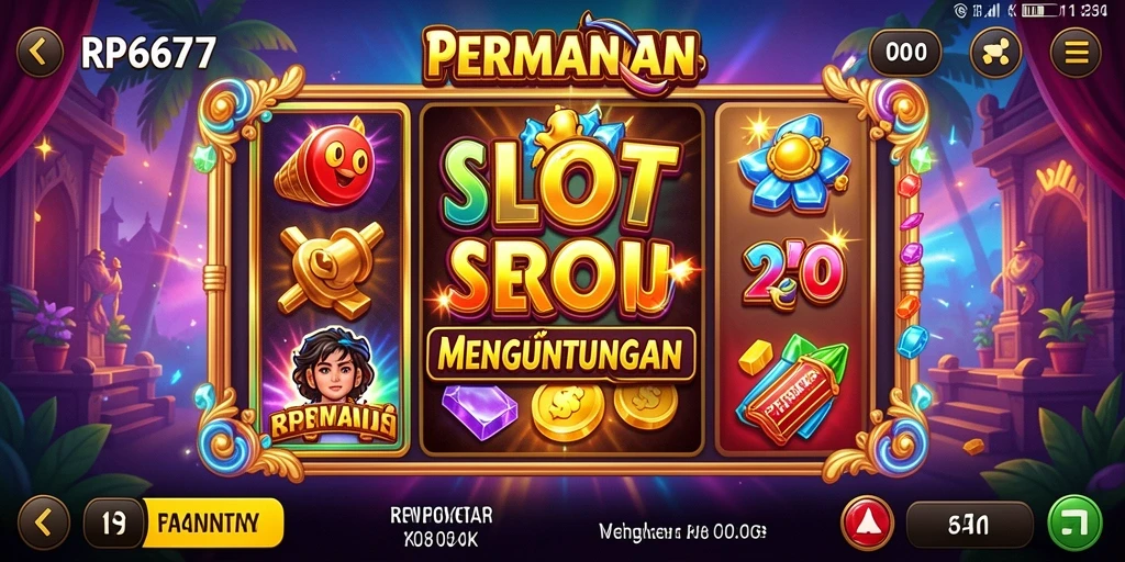 Tampilan gameplay Slot RP6677 yang menarik dan penuh warna.