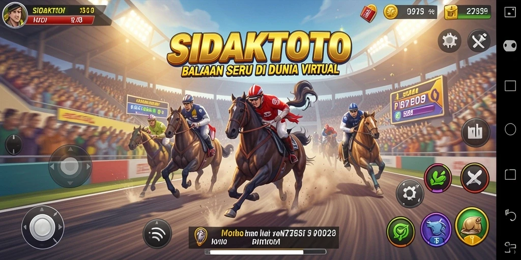 Tampilan gameplay balap yang menegangkan di SIDAKTOTO.