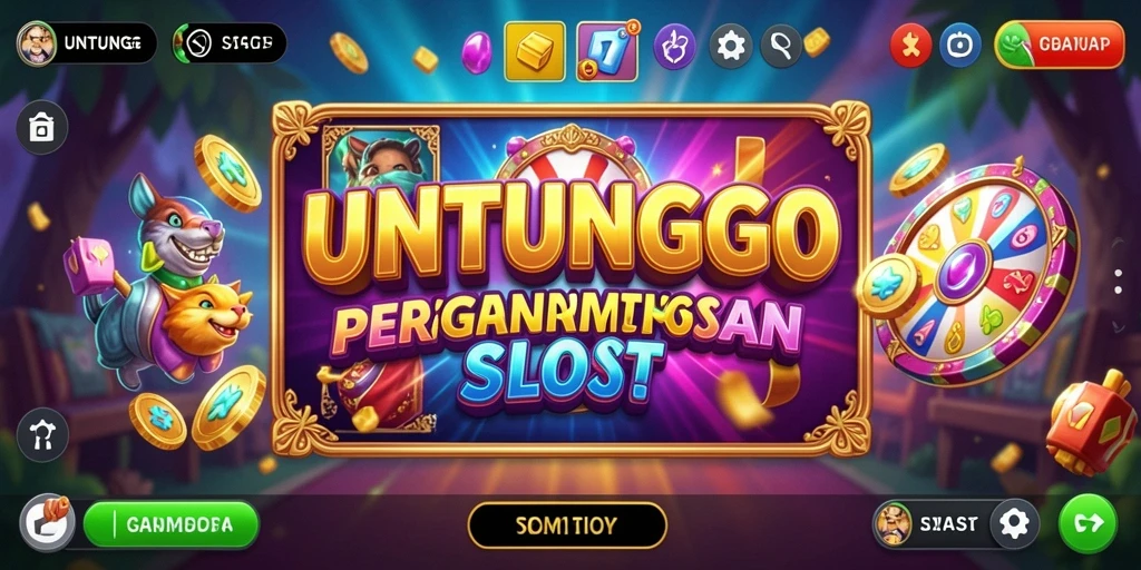 Tampilan gameplay menarik yang menampilkan mesin slot UNTUNGGO.