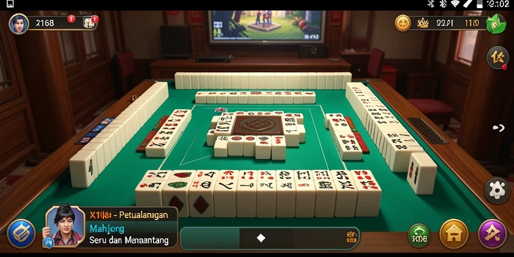 Screenshot gameplay X168 menampilkan aksi seru dan strategi Mahjong yang menarik.